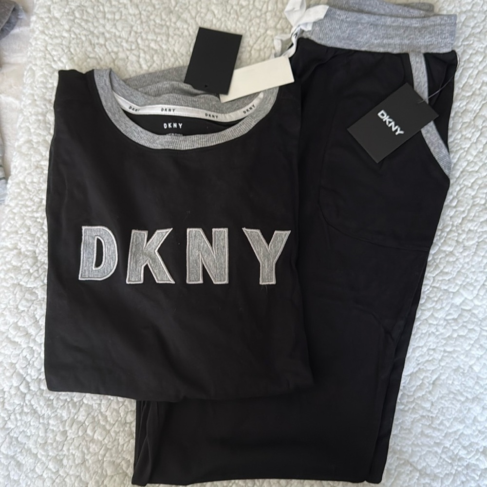 DKNY Lounge Set - Black and Grey. Size Small.